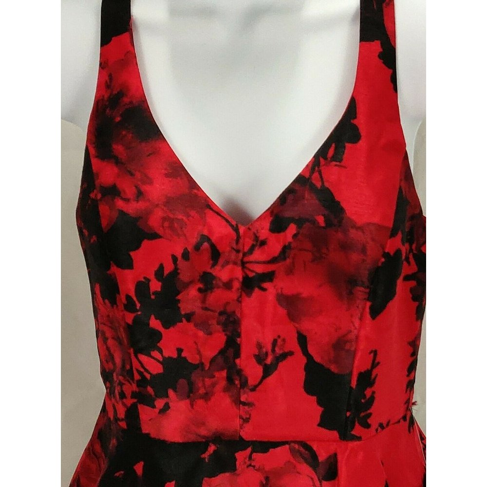 City Studios Womens Dress Juniors Size 3 Red Black - Picture 6 of 16